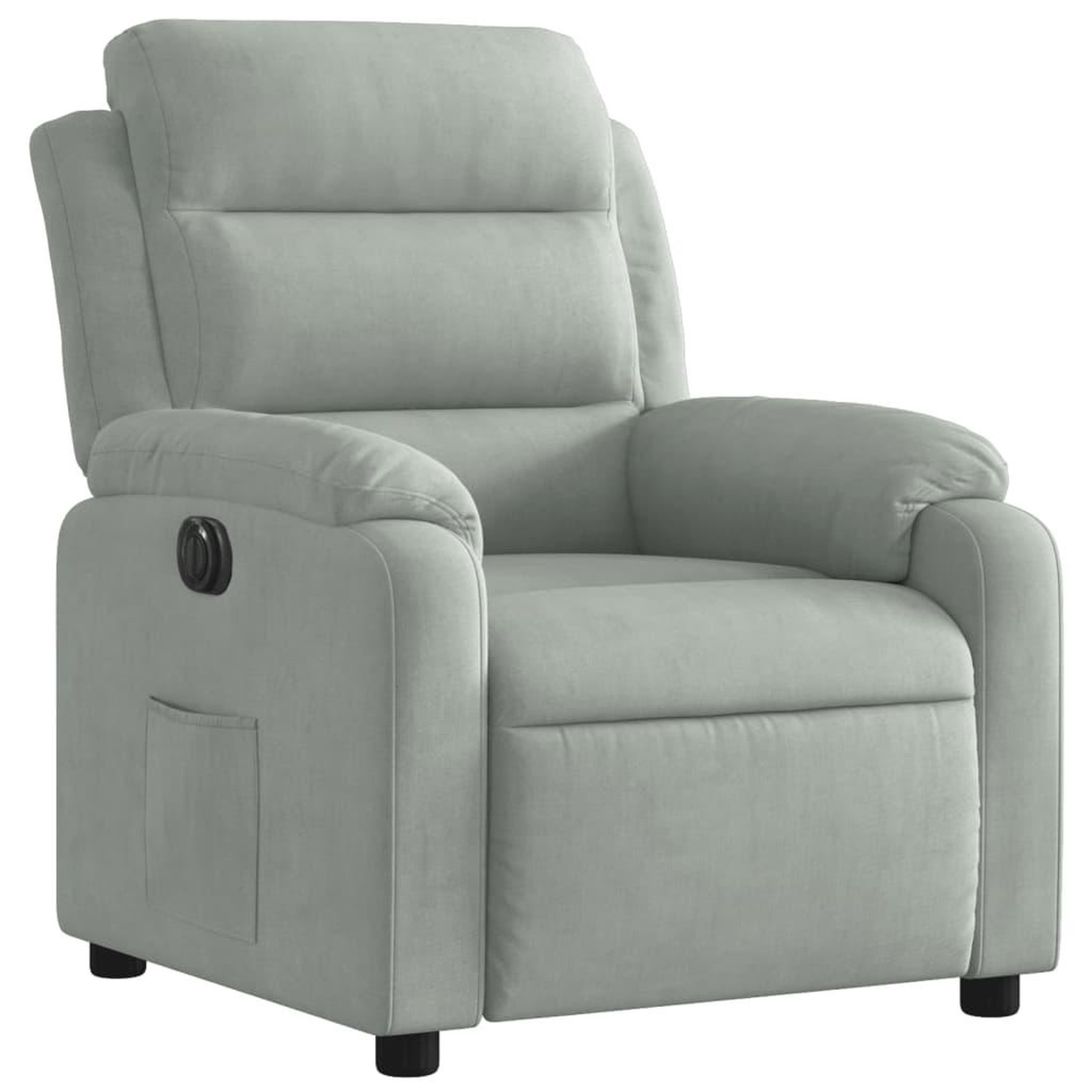 Voir la diapositive 4 : VIDAXL Fauteuil inclinable electrique gris clair velours