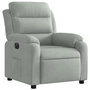 Voir la diapositive 4 : VIDAXL Fauteuil inclinable electrique gris clair velours