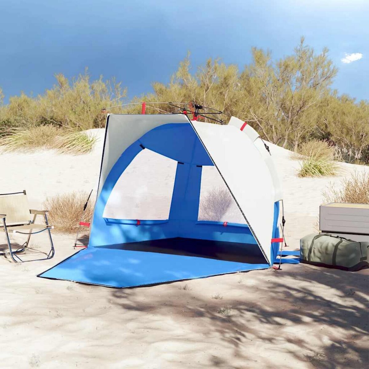VIDAXL Tente de plage 2 personnes liberation rapide impermeable