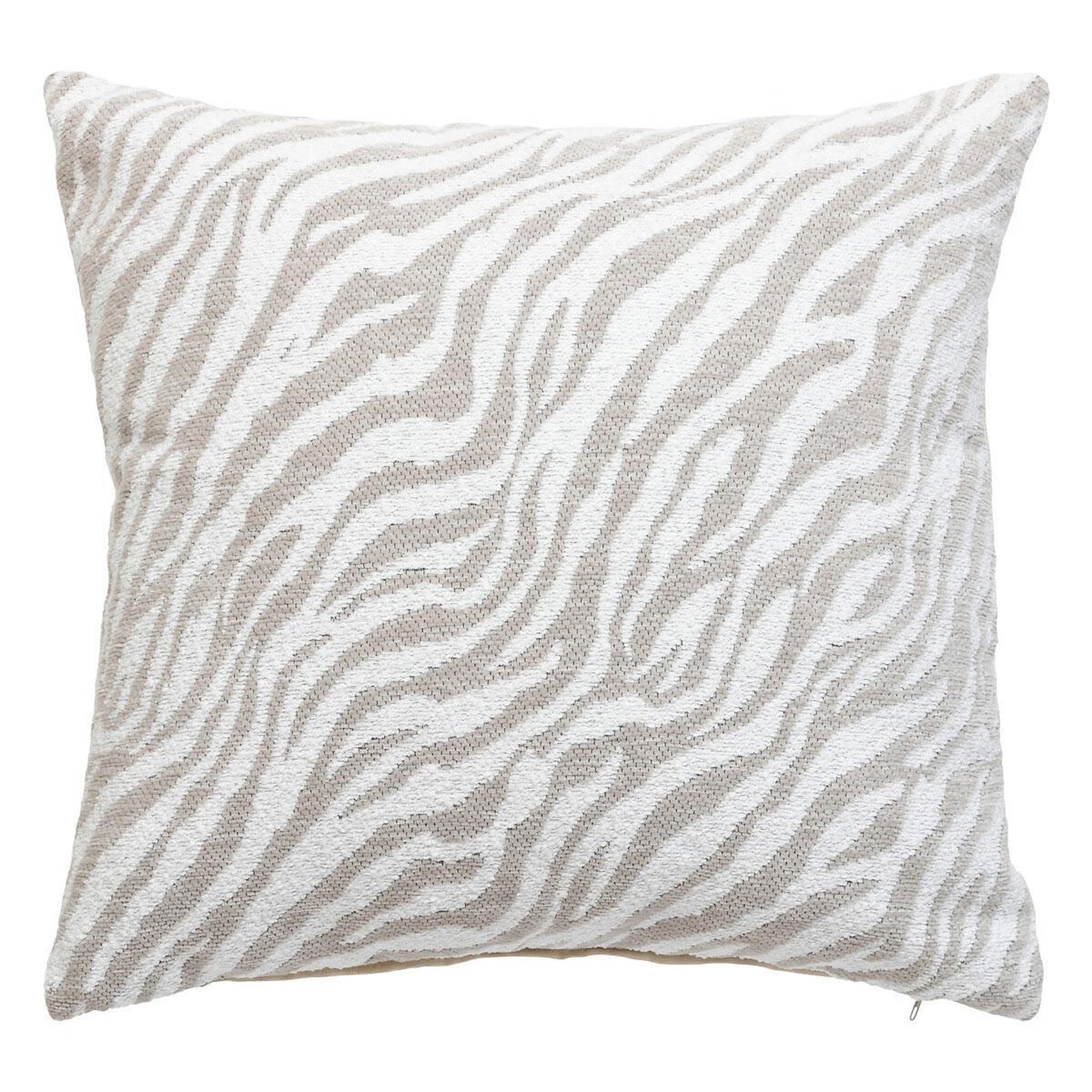 ATMOSPHERA Housse de coussin chenille  jeni  40x40cm beige lin