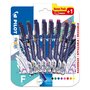 PILOT Lot de 8 stylos feutres effaçables pointe fine noir/bleu/vert/violet/rose/rouge/orange/jaune FriXion Fineliner + 1 mandala