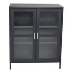 Paris Prix Vitrine 2 Portes  Acero  97cm Noir