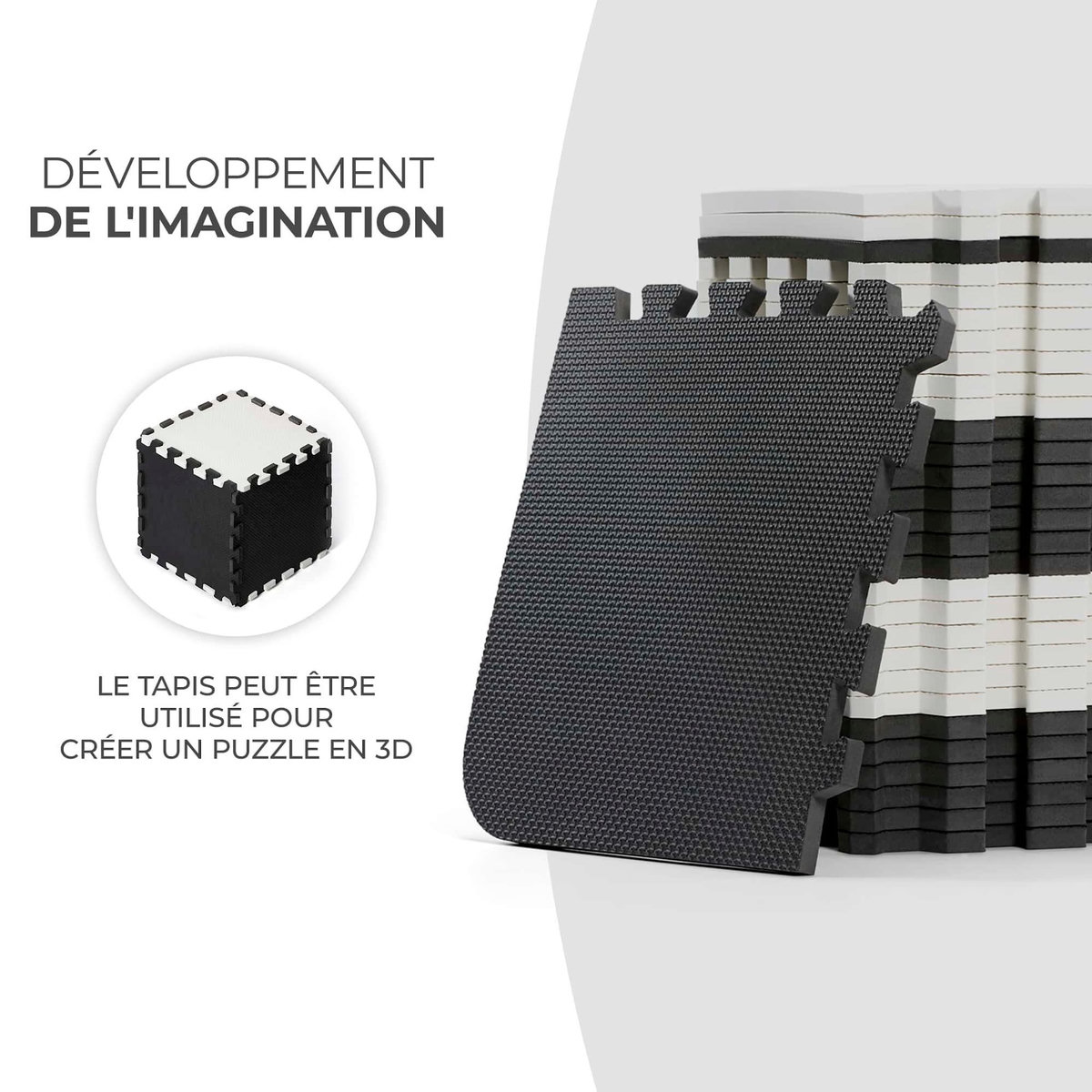 KINDERKRAFT Tapis de jeu puzzle pour enfants - mousse douce et antidérapante