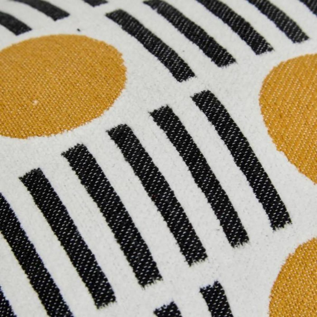 ATMOSPHERA Coussin Déco Jacquard Chenillé  Kubus  30x50cm Noir & Blanc