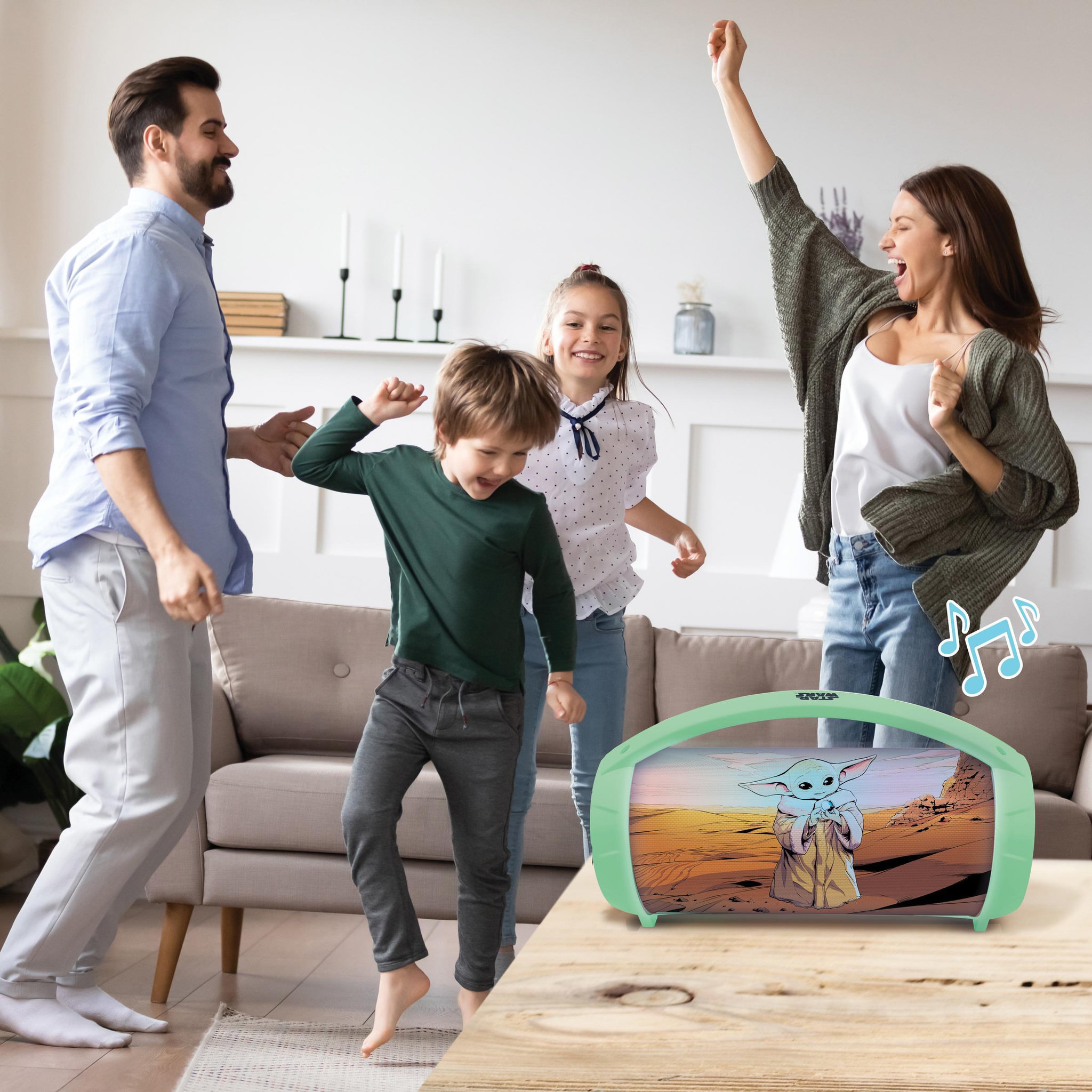 Voir la diapositive 4 : Lexibook Enceinte Bluetooth® Sans-Fil Lumineuse avec Micro Star Wars