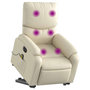 Voir la diapositive 3 : VIDAXL Fauteuil inclinable de massage electrique creme similicuir