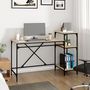 Voir la diapositive 3 : VIDAXL Bureau et etageres chene sonoma 135x50x90cm bois ingenierie/fer