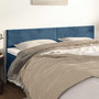Voir la diapositive 1 : VIDAXL Tetes de lit 2 pcs Bleu fonce 100x5x78/88 cm Velours
