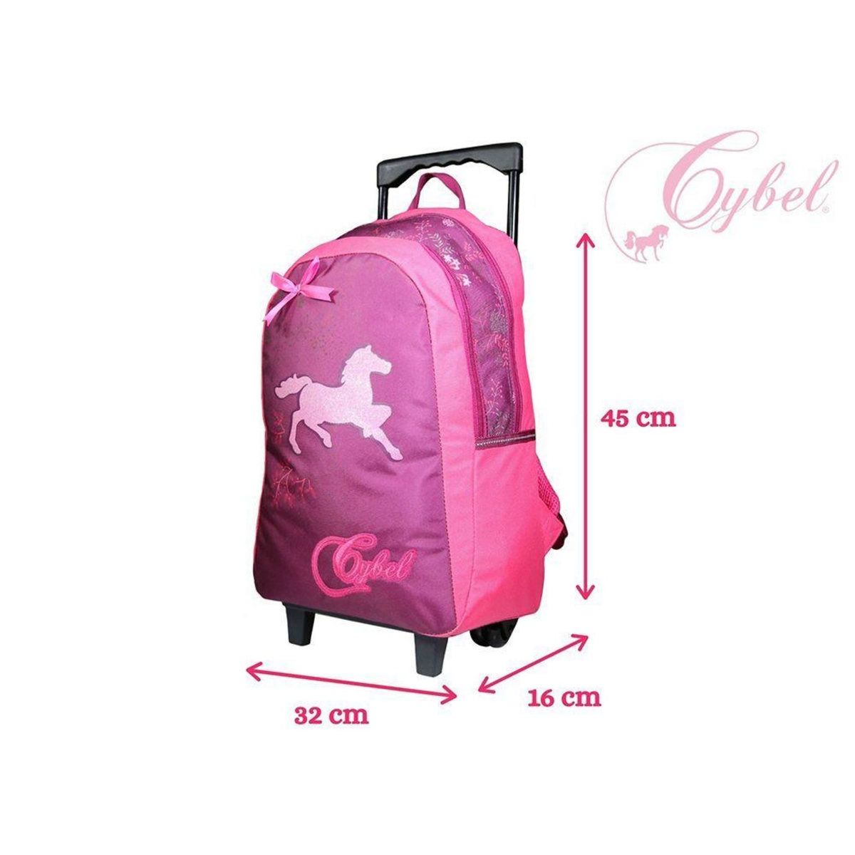 Bagtrotter BAGTROTTER Sac à dos à roulettes Cybel Cheval Violet