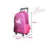 Voir la diapositive 6 : Bagtrotter BAGTROTTER Sac à dos à roulettes Cybel Cheval Violet