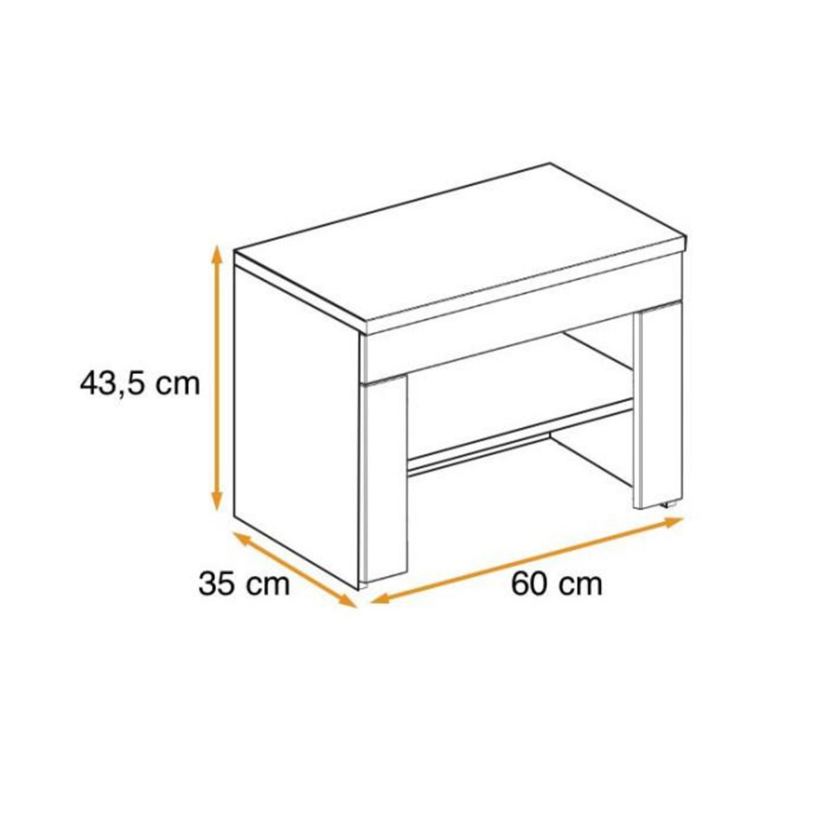 Paris Prix Meuble à Chaussures Bois  Gustavo  60cm Naturel