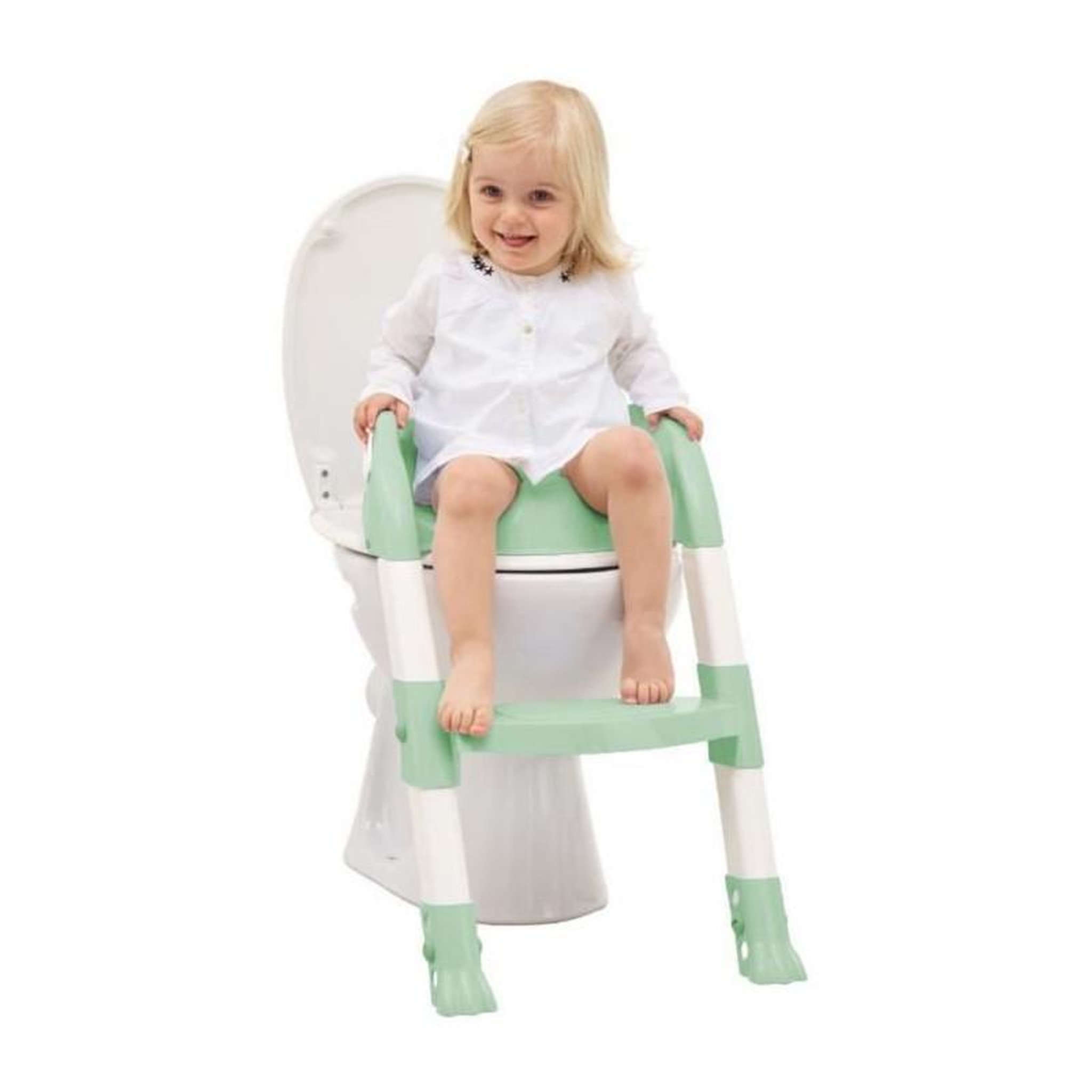 Voir la diapositive 4 : THERMOBABY Réducteur WC - THERMOBABY - KIDDYLOO - Vert Céladon - Ajustable