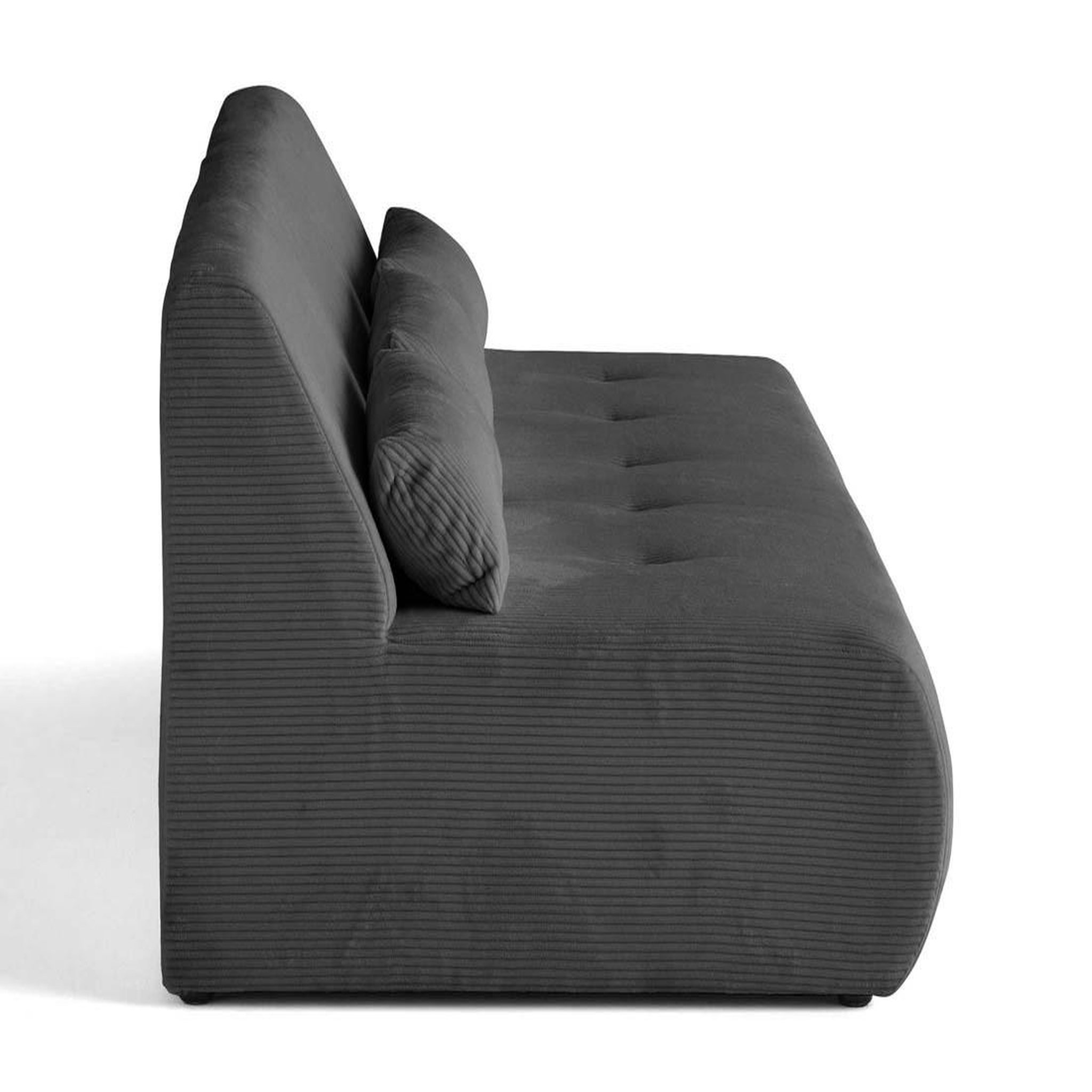 Voir la diapositive 3 : LISA DESIGN Onyx - canapé droit 3 places - en velours côtelé