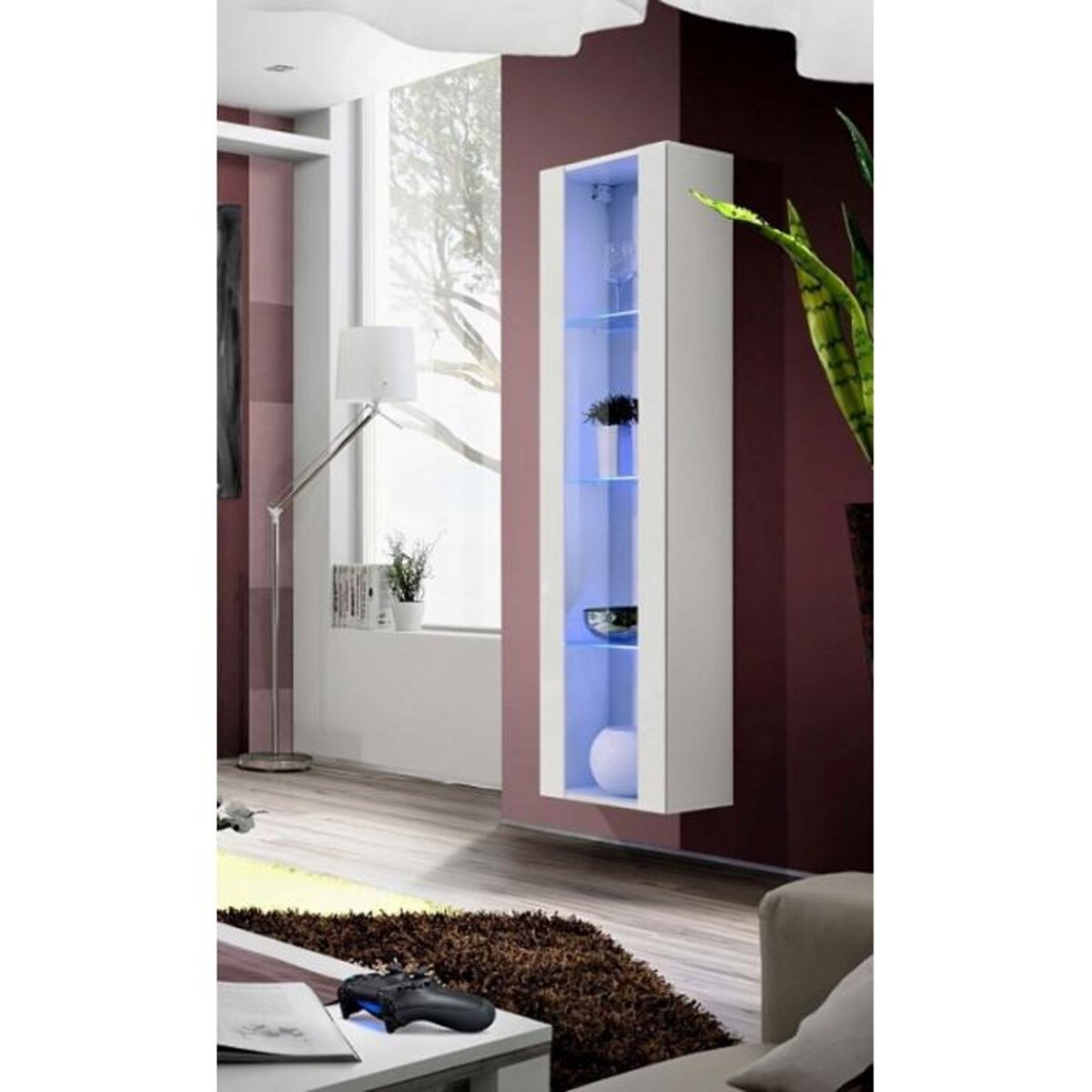 Paris Prix Vitrine LED Murale Design  Fly II  170cm Blanc