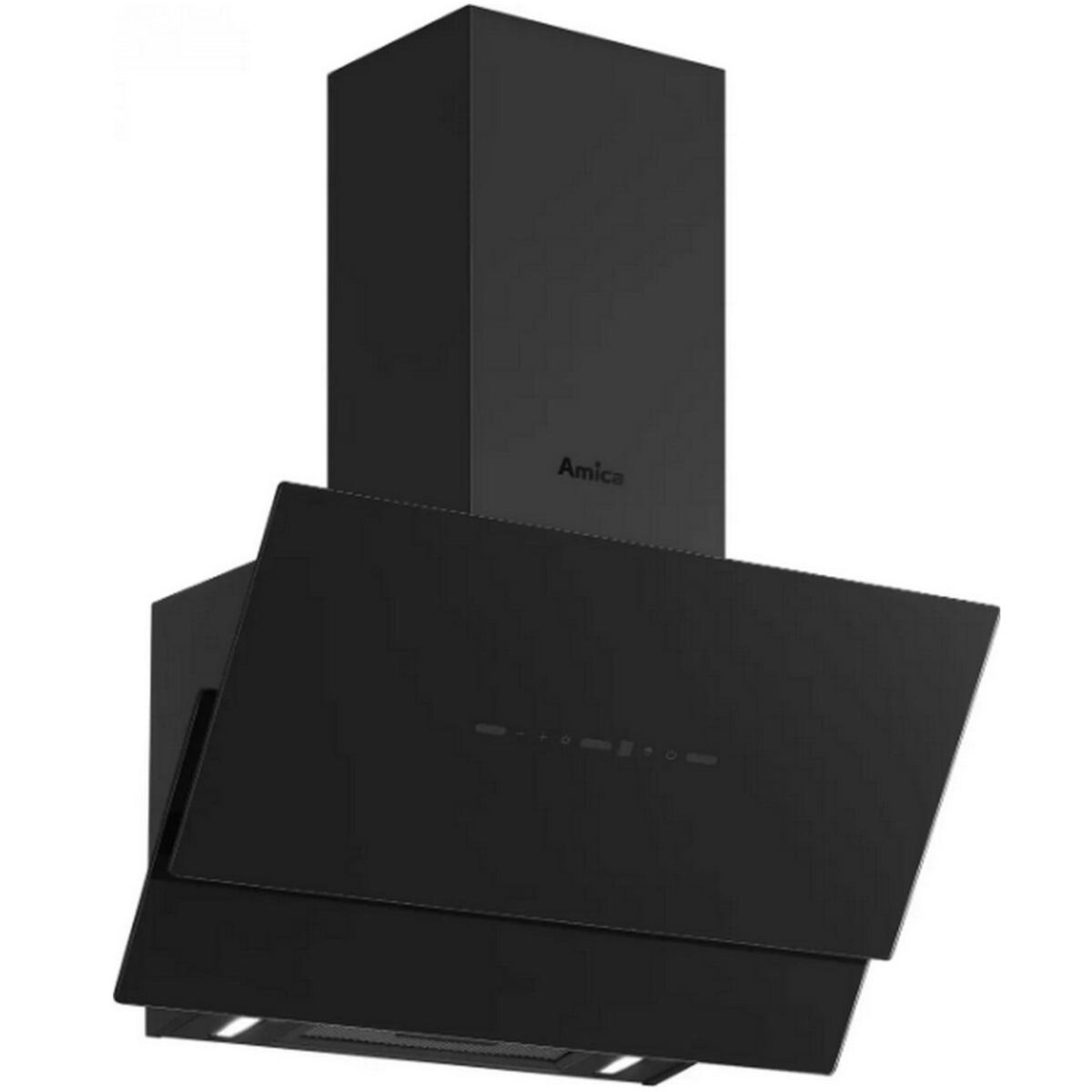 Amica Hotte décorative inclinée 60cm 546m3/h noir - AHIGN6600A++