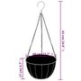 Voir la diapositive 6 : VIDAXL Jardinieres suspendues 4 pcs avec doublure coco Noir Ø 40x63 cm