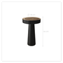 Voir la diapositive 4 : Rendez vous déco Table d'appoint ronde noire en bois de suar D35 cm-Janah