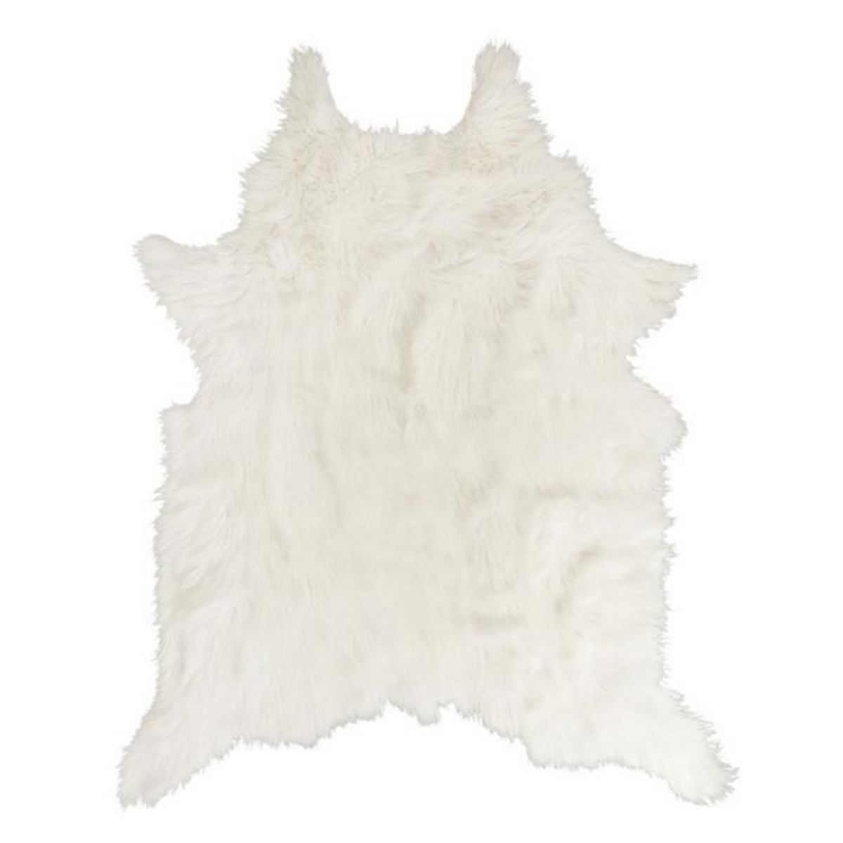Paris Prix Tapis Imitation Fourrure  Effet Peau  120x158cm Blanc