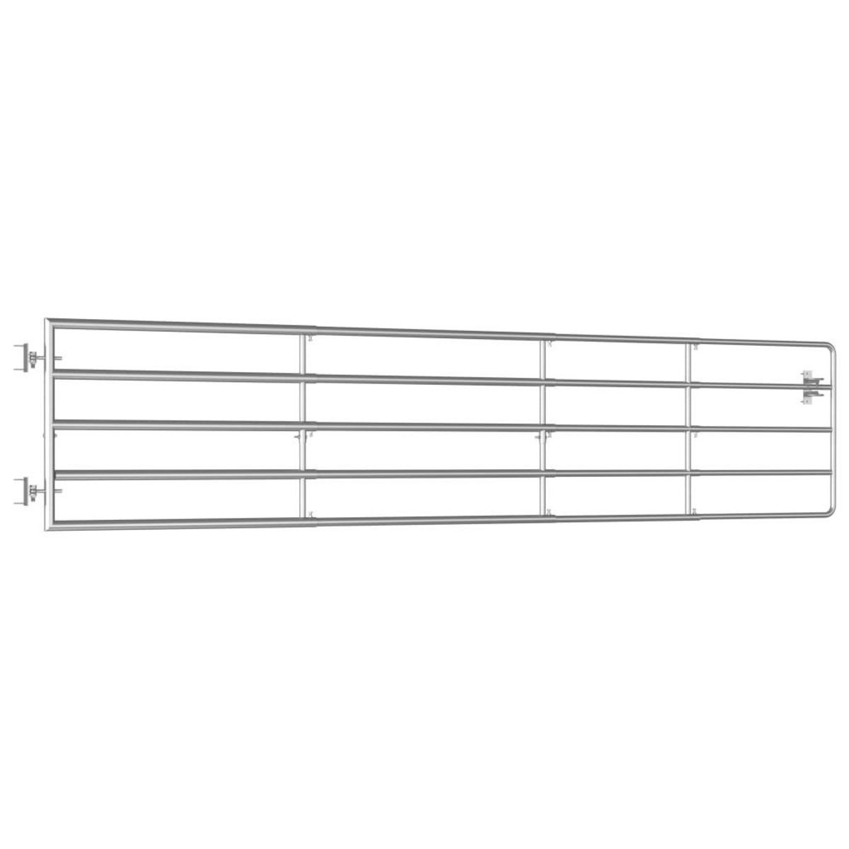 VIDAXL Portillon a 5 barres Acier (150-400)x90 cm Argente