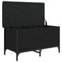 Voir la diapositive 5 : VIDAXL Banc de rangement noir 82x42x45 cm bois d'ingenierie