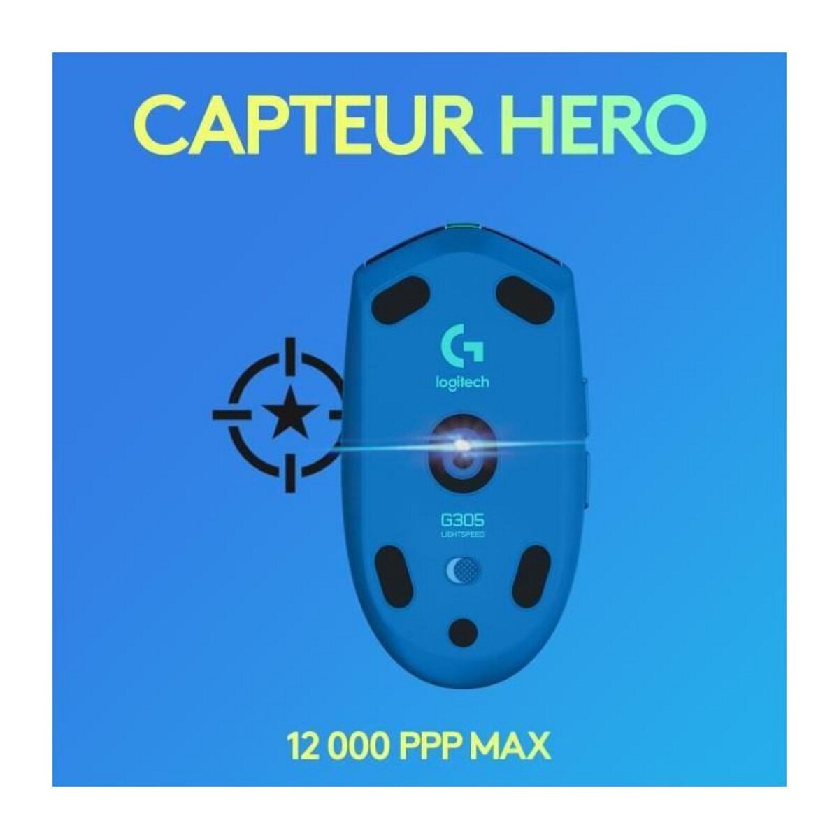LOGITECH G Souris Gaming Sans Fil - LOGITECH G - G305 - LIGHTSPEED - Autonomie 250h - Bleu