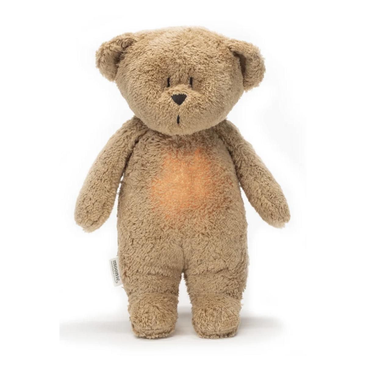 BB&CO Moonie – ourson nature bio avec sons et lumieres cappuccino