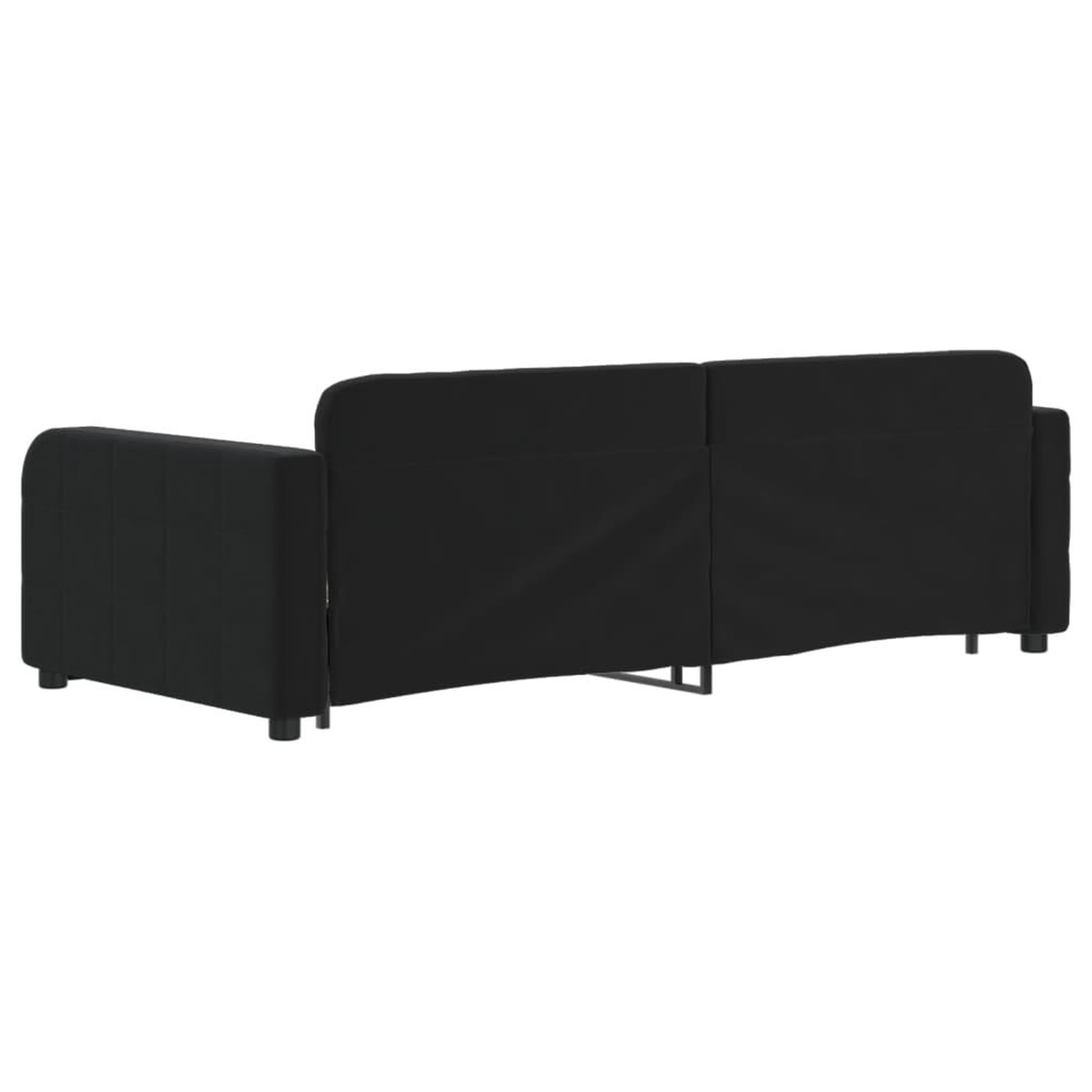 Voir la diapositive 5 : VIDAXL Lit de jour avec gigogne sans matelas noir 90x200 cm
