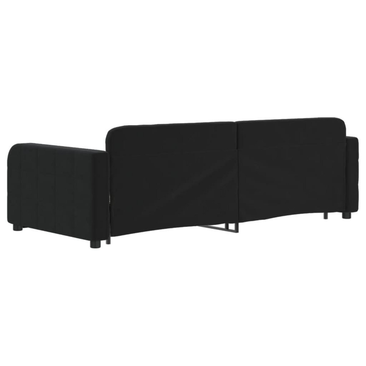 VIDAXL Lit de jour avec gigogne sans matelas noir 90x200 cm