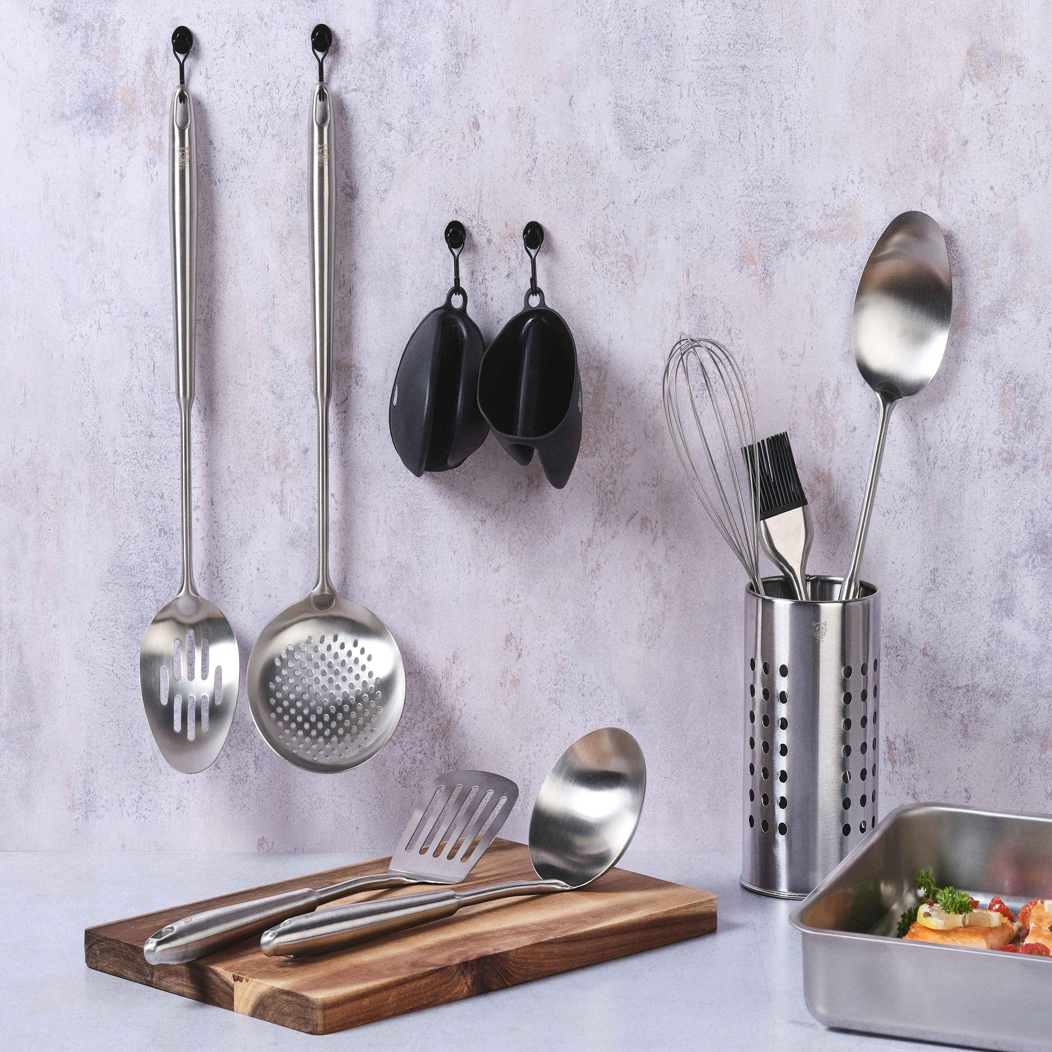 Voir la diapositive 2 : BJORN Set d'ustensiles de cuisine en acier inoxydable stal - 10 pièces