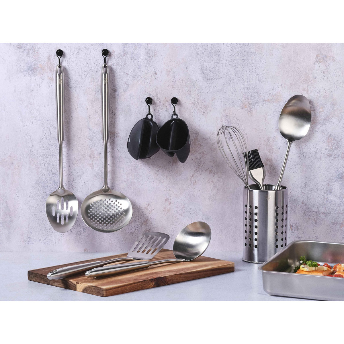 BJORN Set d'ustensiles de cuisine en acier inoxydable STAL - 10 pièces