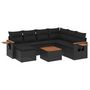 Voir la diapositive 2 : VIDAXL Salon de jardin 8 pcs avec coussins noir resine tressee