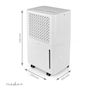 Voir la diapositive 3 : NEDIS Déshumidificateur 10L/jour Extraction humidité 4 modes Déshumidification, Auto, Séchage du linge, Ventilation 100 m³/h NEDIS