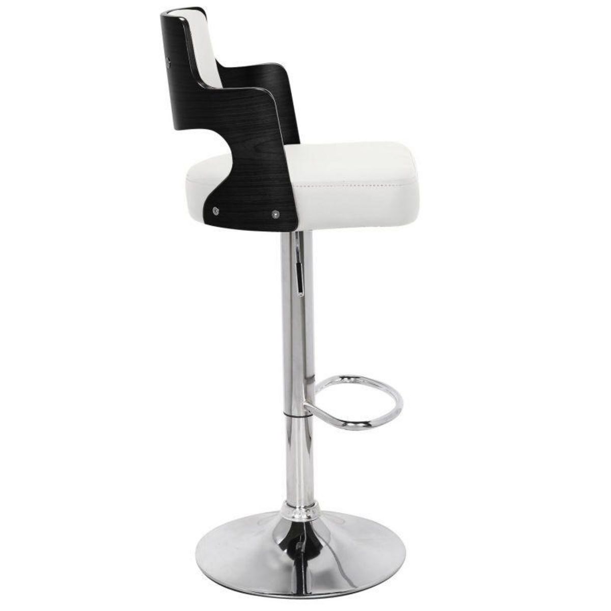 Paris Prix Lot de 2 Chaises de Bar  Paddington  110cm Noir & Blanc