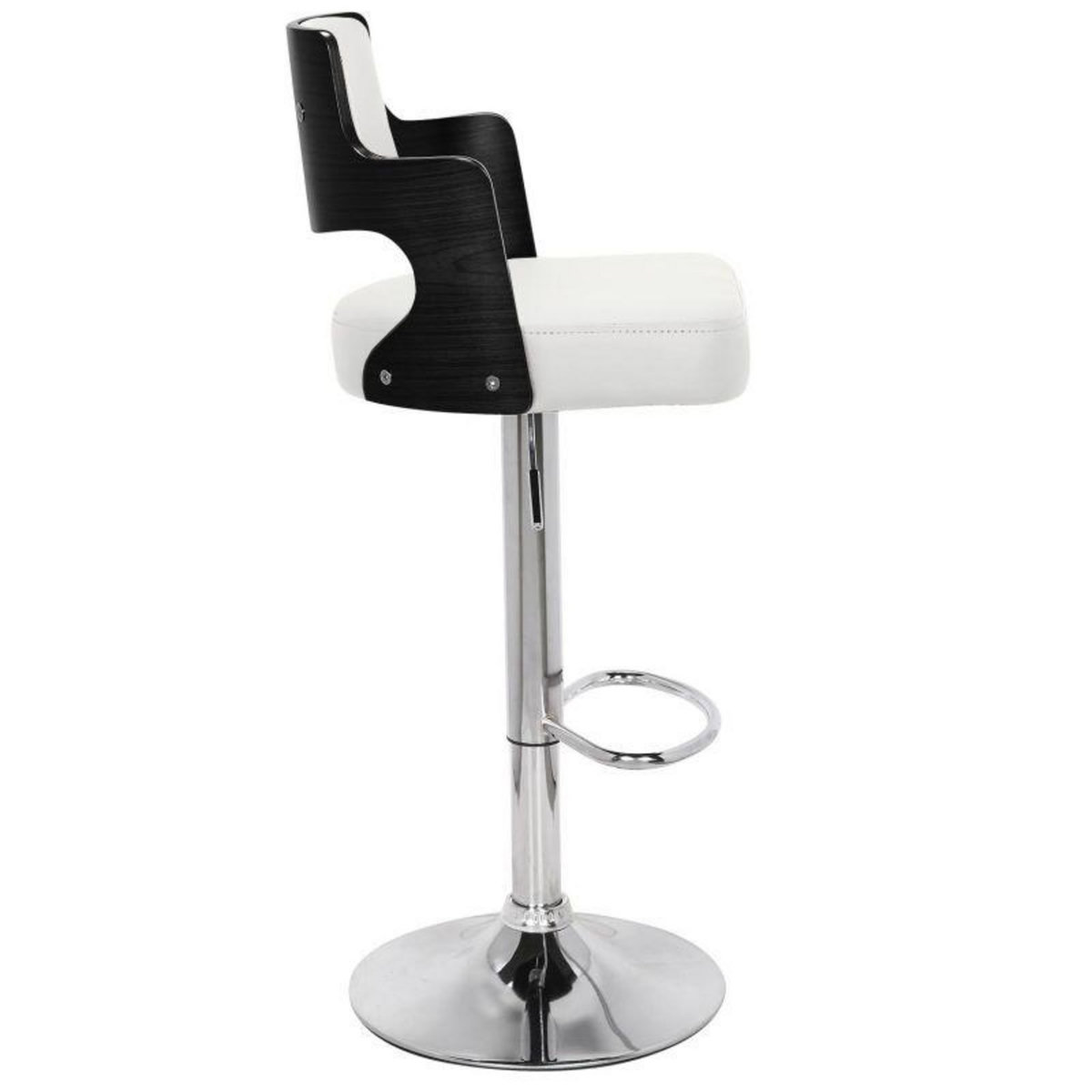 Paris Prix Lot de 2 Chaises de Bar  Paddington  110cm Noir & Blanc