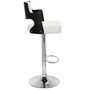 Voir la diapositive 4 : Paris Prix Lot de 2 Chaises de Bar  Paddington  110cm Noir & Blanc