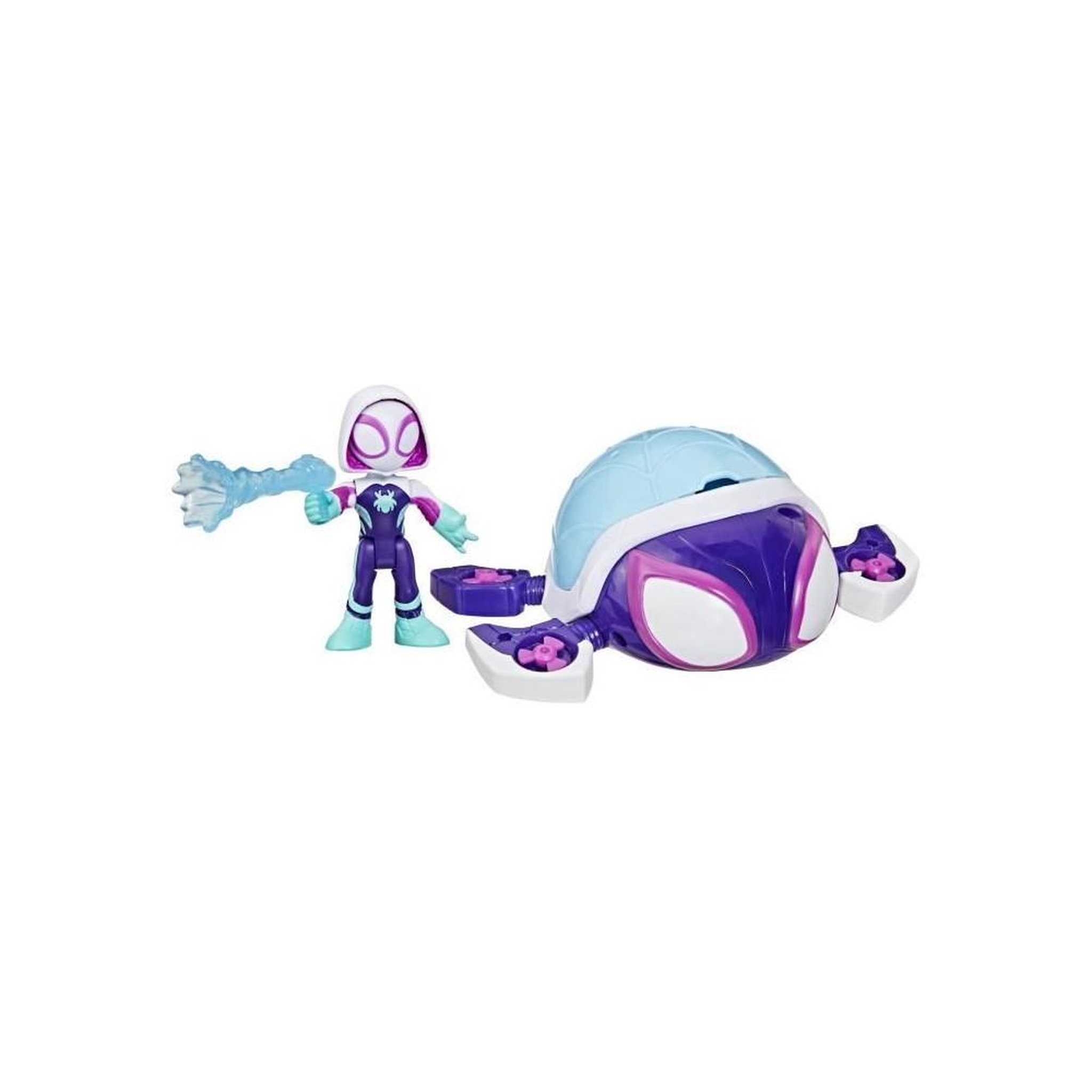 HASBRO Figurine et véhicule Ghost-Spider Water-Webs Tortue fantôme, Marvel Spidey et ses Amis Extraordinaires, Des 4 ans