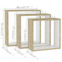 Voir la diapositive 6 : VIDAXL Etageres murales sous forme de cube 3 pcs Blanc et chene sonoma