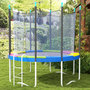 Voir la diapositive 2 : HOMCOM Couvre-ressort trampoline dia. 305 cm PVC PE haute densité rembourrage 15 mm multicolore
