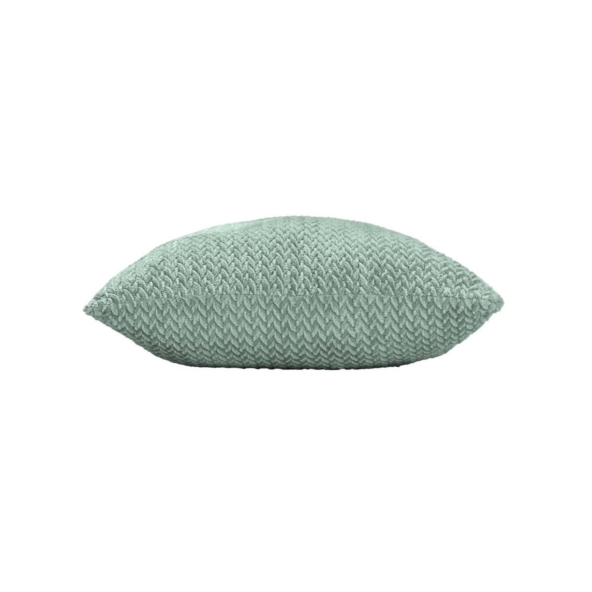 Voir la diapositive 2 : Douceur d'Intérieur Coussin déco en flanelle  flanela  45x45cm vert cèdre