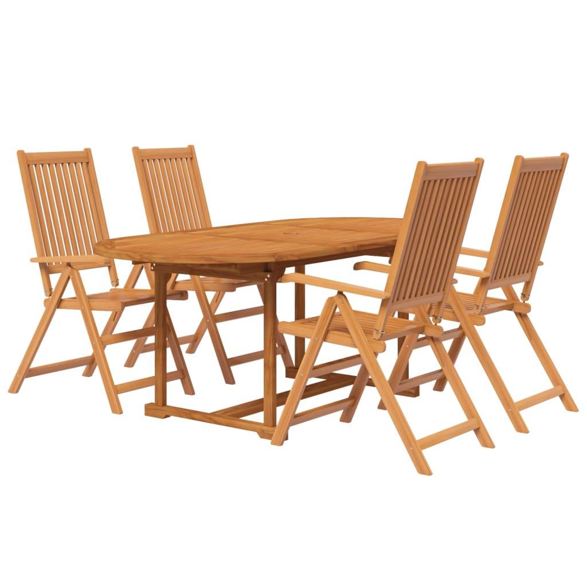 Voir la diapositive 3 : VIDAXL Ensemble a manger de jardin 5 pcs Bois d'acacia massif