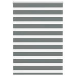 VIDAXL Store zebre gris fonce largeur du tissu 90,9 cm polyester