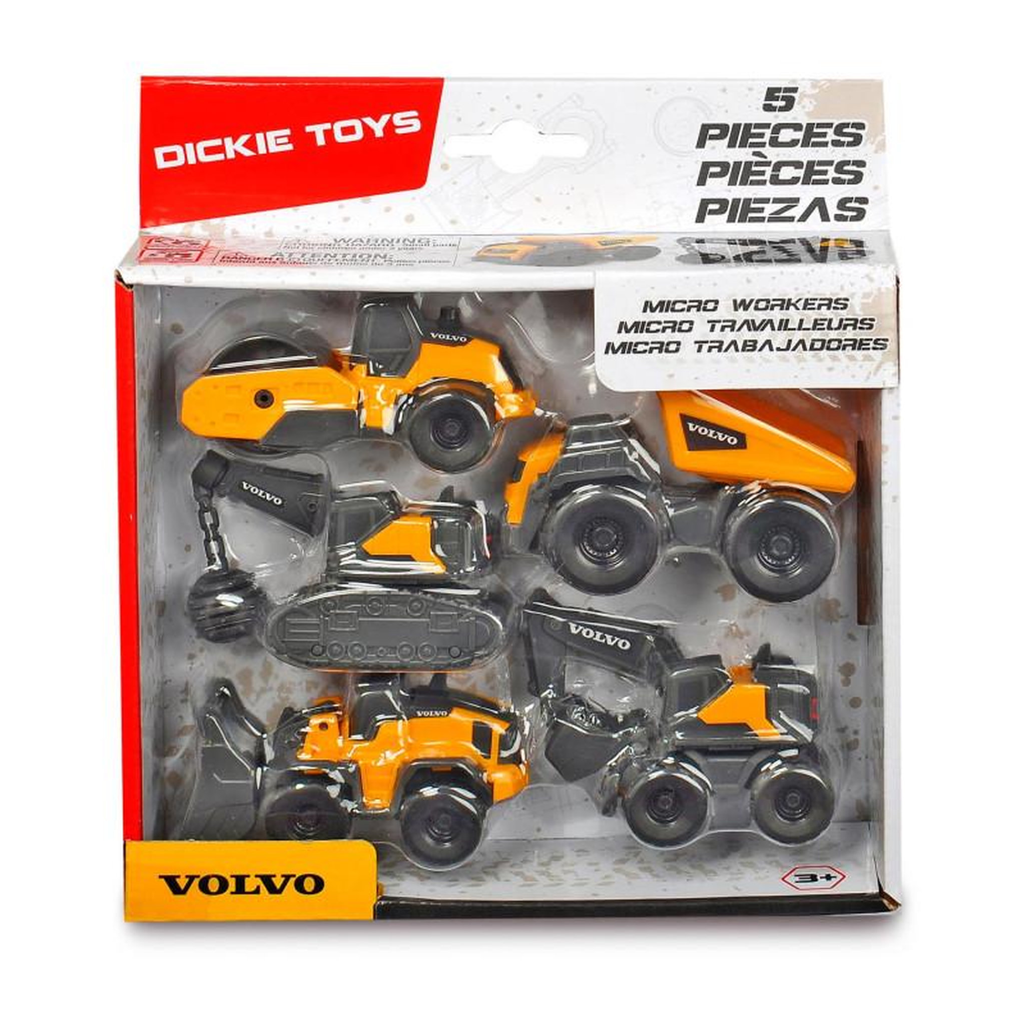 Voir la diapositive 2 : Dickie Dickie Volvo Micro Work Vehicles, 5pcs.