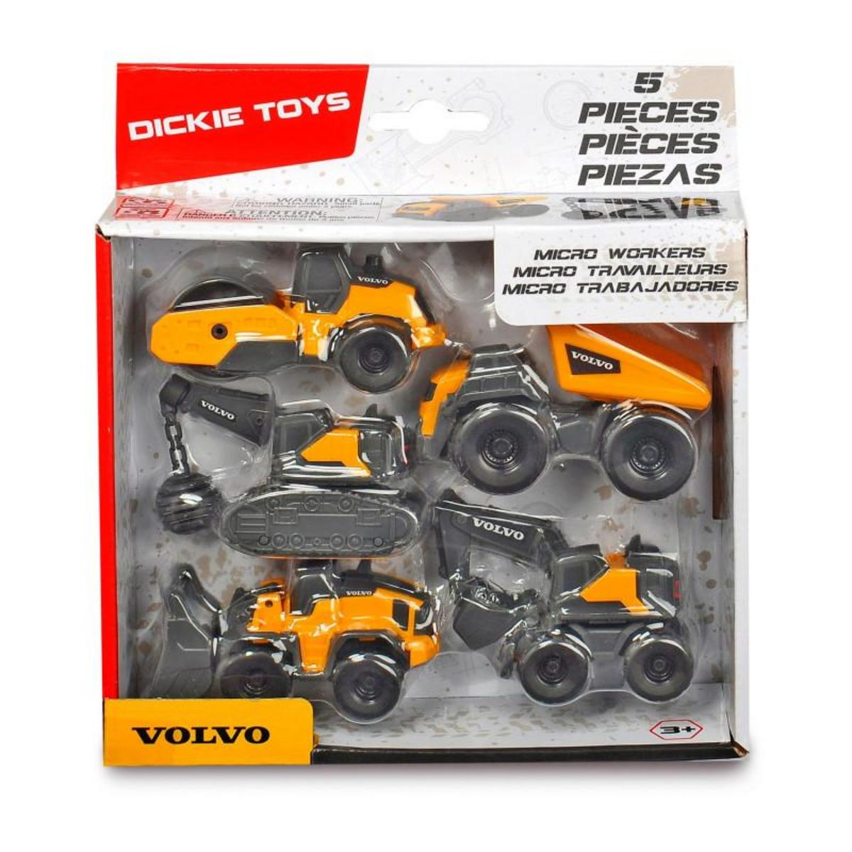 Dickie Dickie Volvo Micro Work Vehicles, 5pcs.