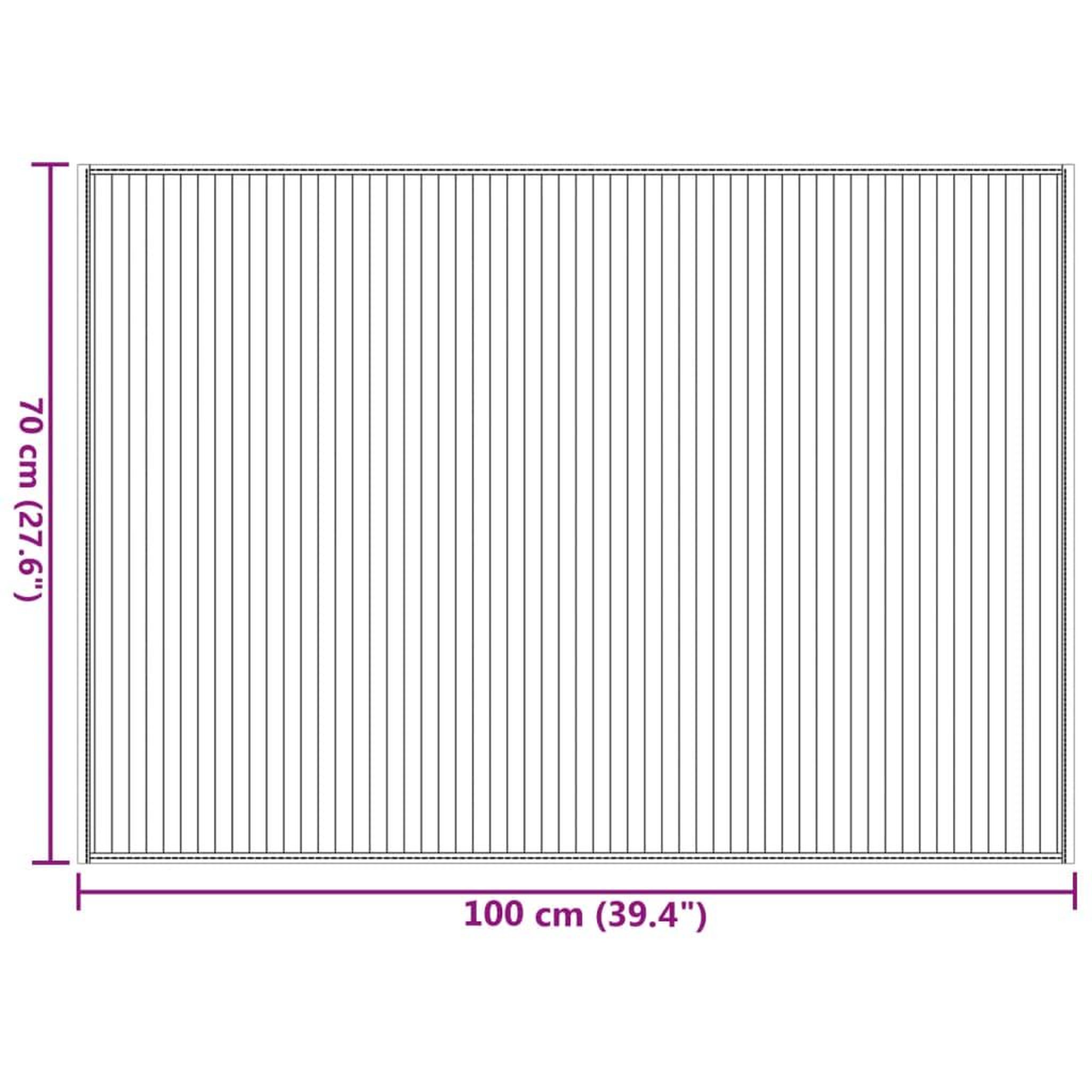 Voir la diapositive 6 : VIDAXL Tapis rectangulaire marron 70x100 cm bambou