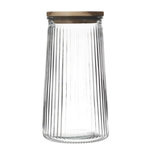 Paris Prix Bocal en Verre Design  Acacia  130cl Transparent