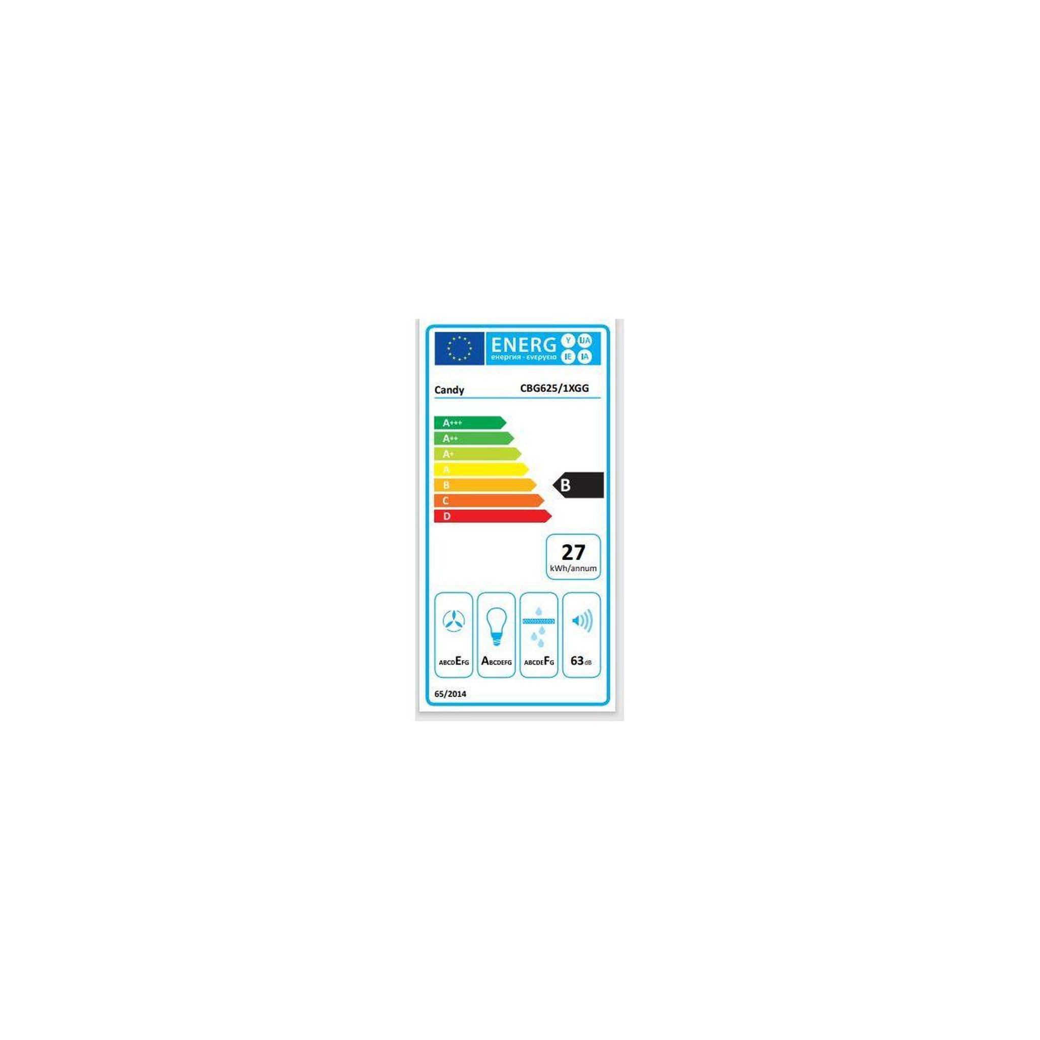 Voir la diapositive 4 : Candy Hotte encastrable CBG625/1XGG
