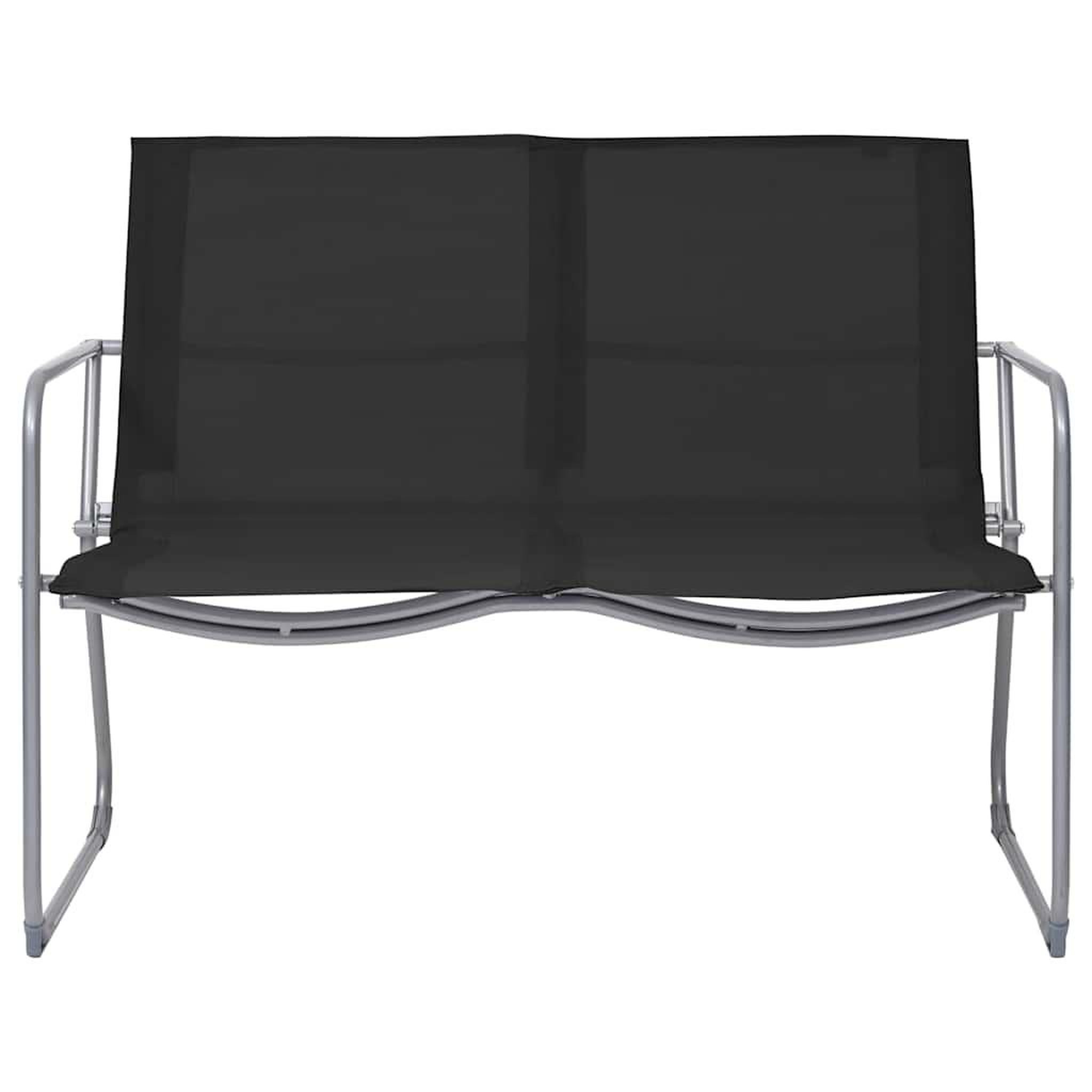 Voir la diapositive 2 : VIDAXL Salon de jardin 4 pcs Tissu et acier Noir