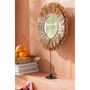 Voir la diapositive 2 : Paris Prix Miroir sur Pied en Raphia  Saffron  50cm Marron