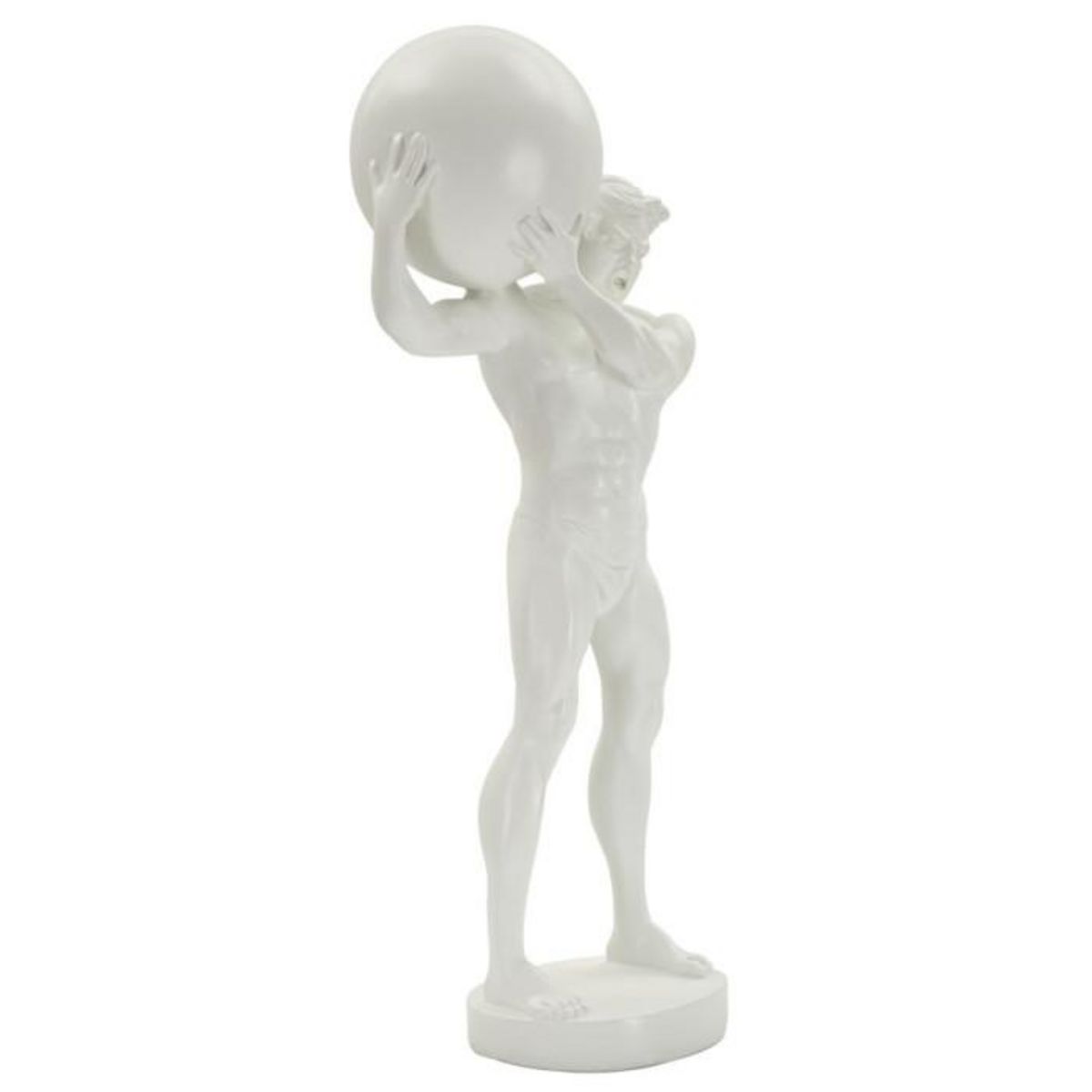 Paris Prix Statuette Homme Athlétique  Atlas  50cm Blanc