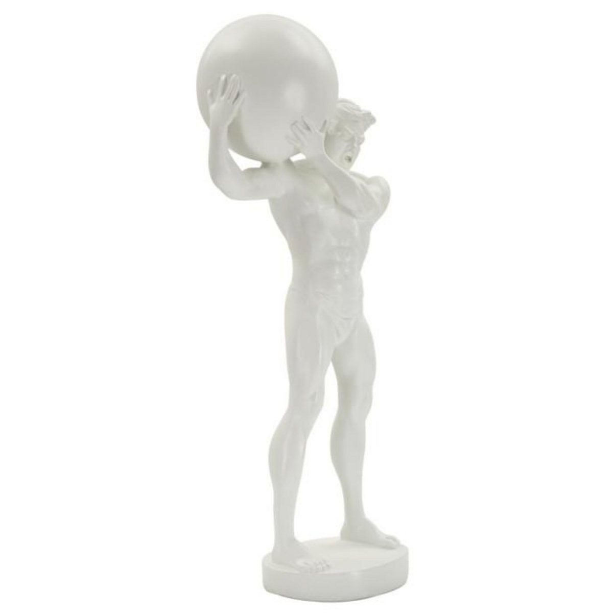 Paris Prix Statuette Homme Athlétique  Atlas  50cm Blanc